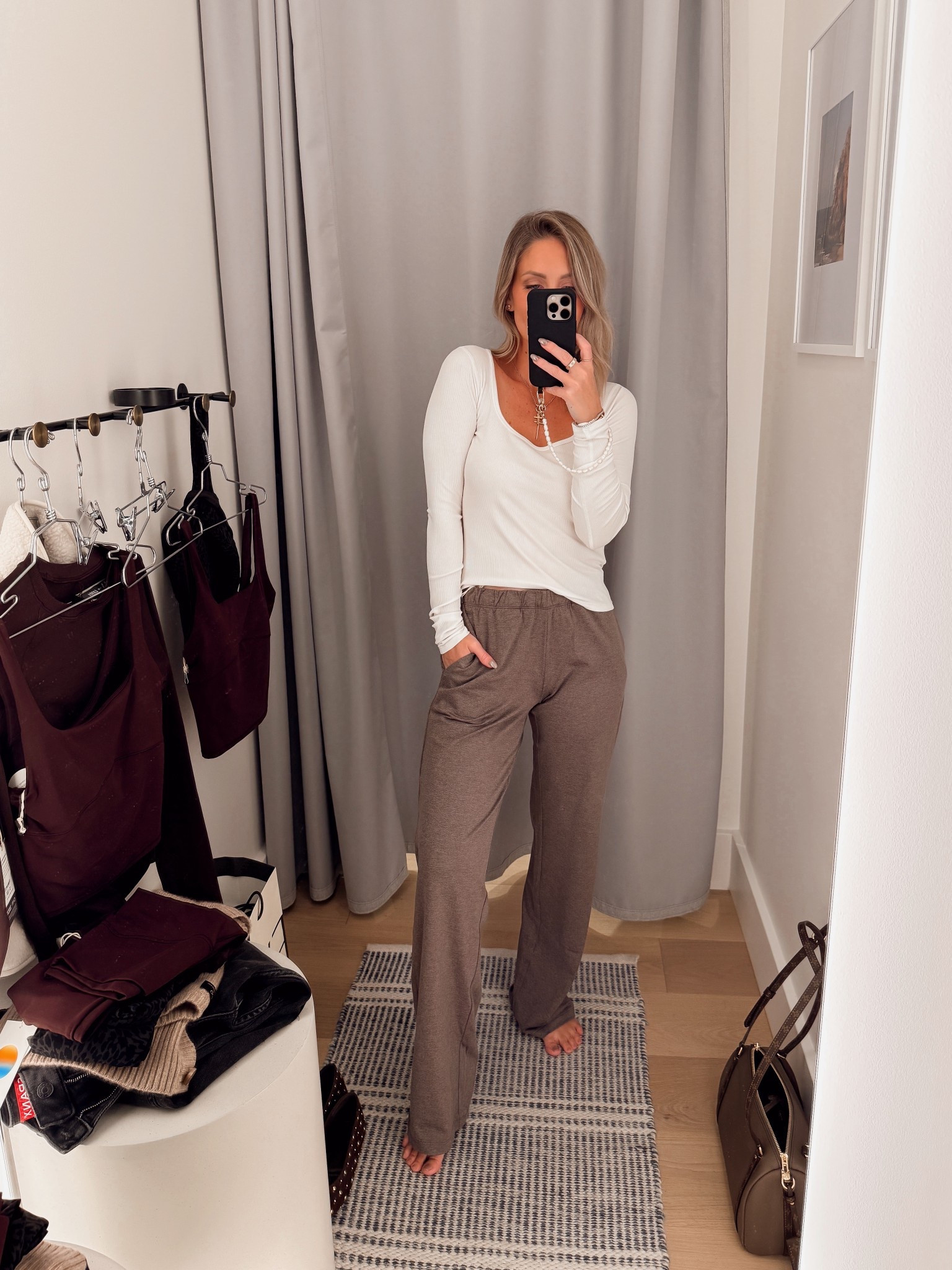 XS in the top and pants 

#LTKPetite #LTKOver40 #LTKStyleTip