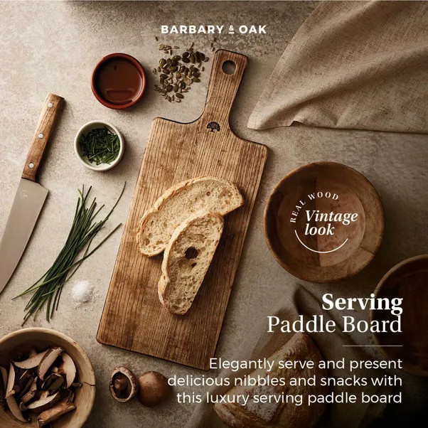 Barbary & Oak Hoxton Vintage Serving Paddle Board | Dunelm (migrated)