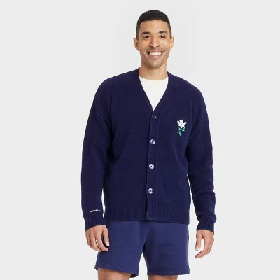 Men's Kindness Blooms Floral Print V-Neck Cardigan - Goodfellow & Co™ Navy Blue
This item is not available

 | Target