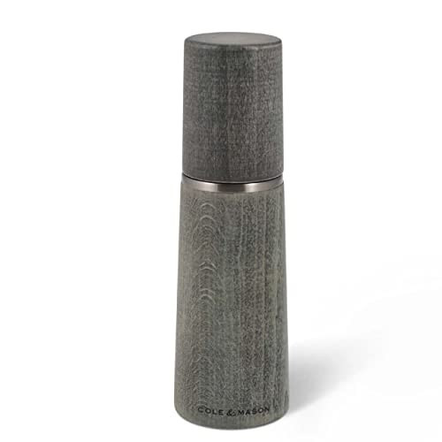 Cole & Mason Marlow Rustic Grey Wood Salt Mill - Balanced Salt Grinder - Refillable Spice Tools - Adjustable Salt Grinder Settings - Dark Grey | Amazon (US)