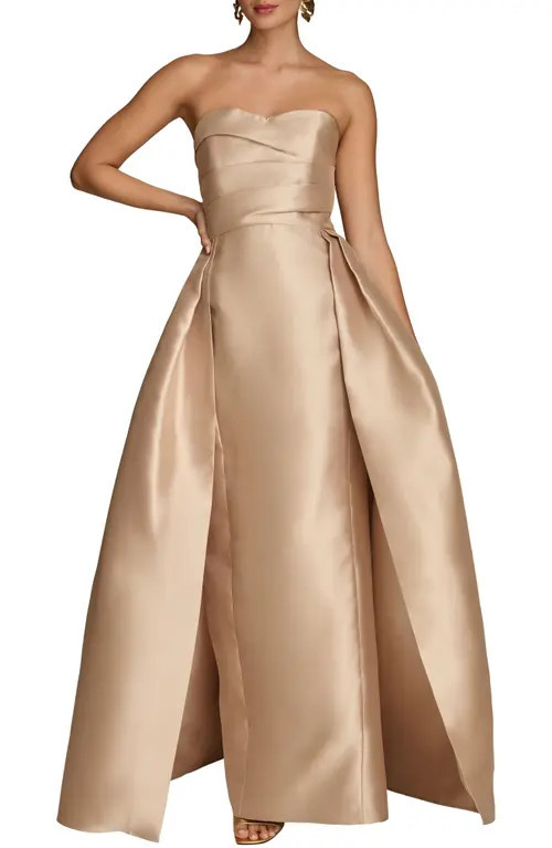 Donna Karan New York Strapless Gown in Gold at Nordstrom, Size 2 | Nordstrom