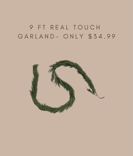 Amazing deal on this 9ft real touch pine garland. Will go fast! 

#LTKHoliday #LTKhome #LTKSeasonal
