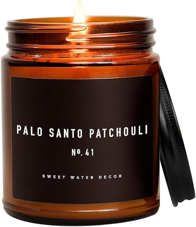 Sweet Water Decor Palo Santo Patchouli Candle - Vanilla, Musk, Sandalwood, Patchouli Scented Soy ... | Amazon (US)