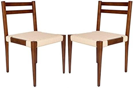 Amazon Brand – Stone & Beam Jane Mid-Century Dining Chair, Set of 2, 19.5"W, Ash Wood, Brown | Amazon (US)