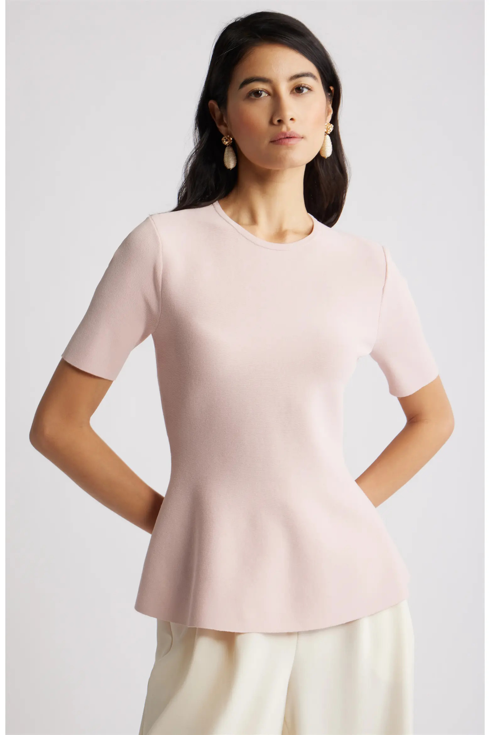 Short Sleeve Peplum Sweater (Women) | Nordstrom | Nordstrom