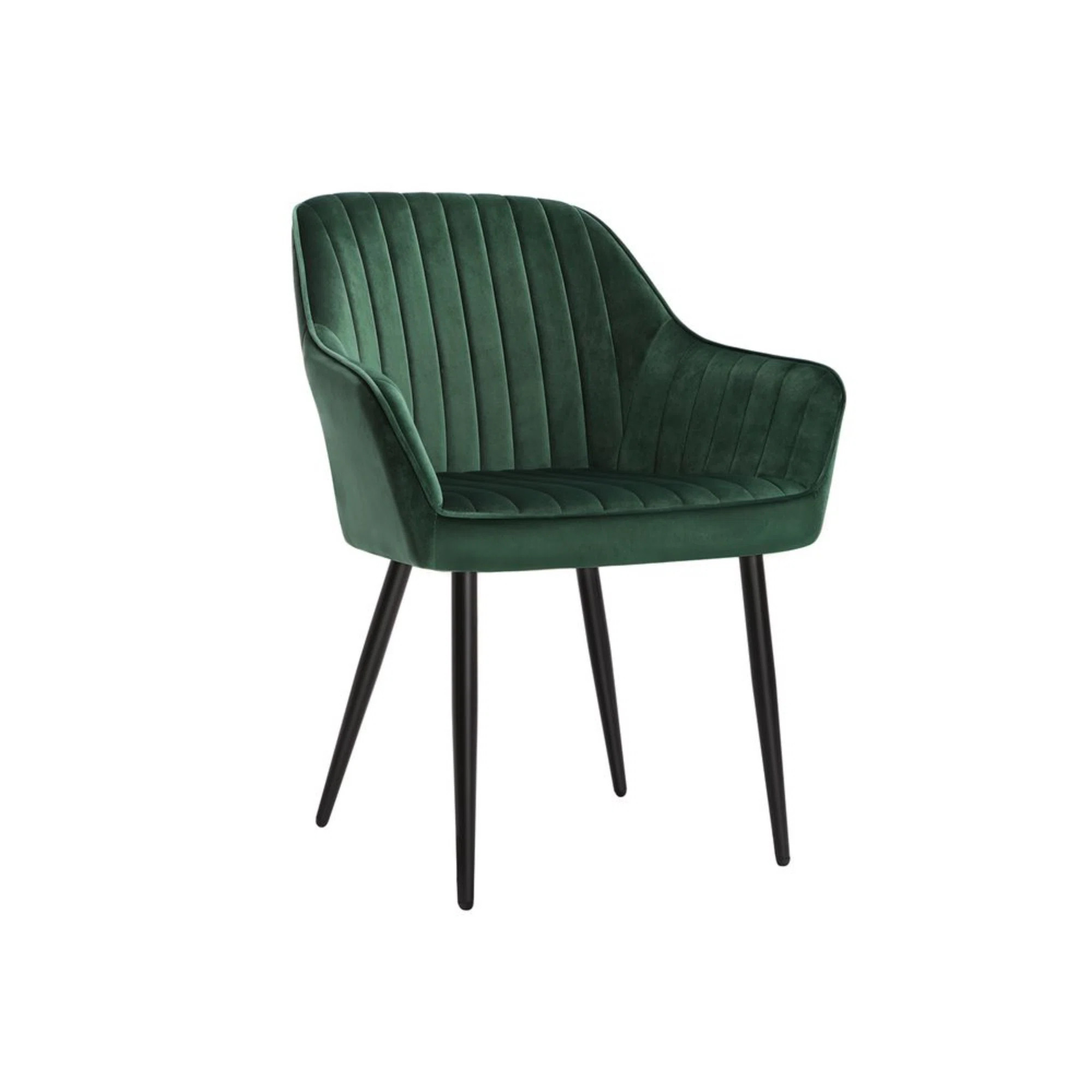 Zabian 7'' H Tufted Upholstered Metal Armchair | Wayfair North America