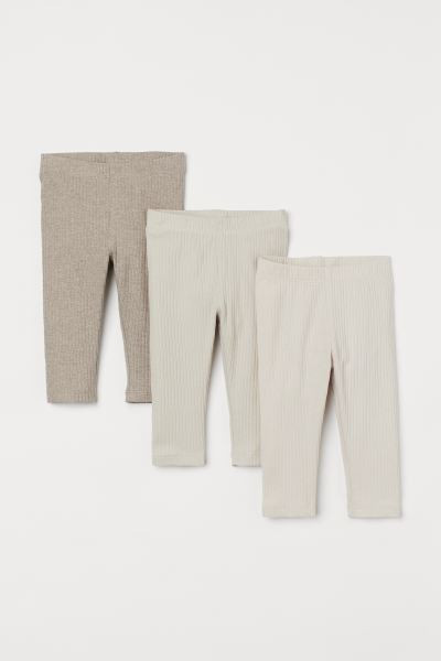 3-pack Ribbed Leggings | H&M (US + CA)