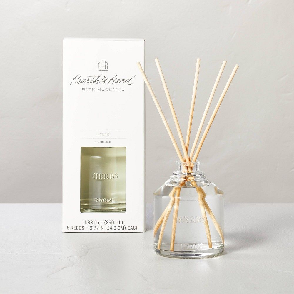 11.83 fl oz Herbs Oil Reed Diffuser - Hearth & Hand with Magnolia | Target