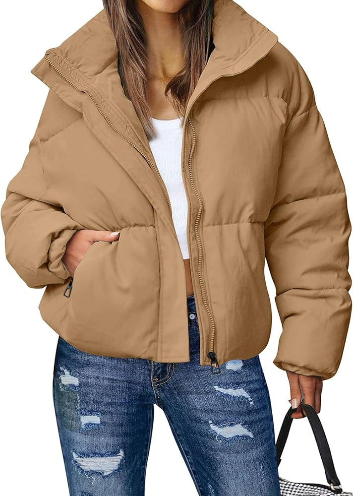 GEMLON Womens Winter Puffer Jacket Warm Quilted Coats Puffy Oversized Outerwear Zipper Stand Coll... | Amazon (US)