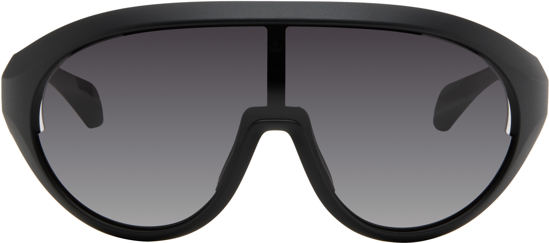 Rick Owens Moncler + Rick Owens Black Nylon Sunglasses | SSENSE