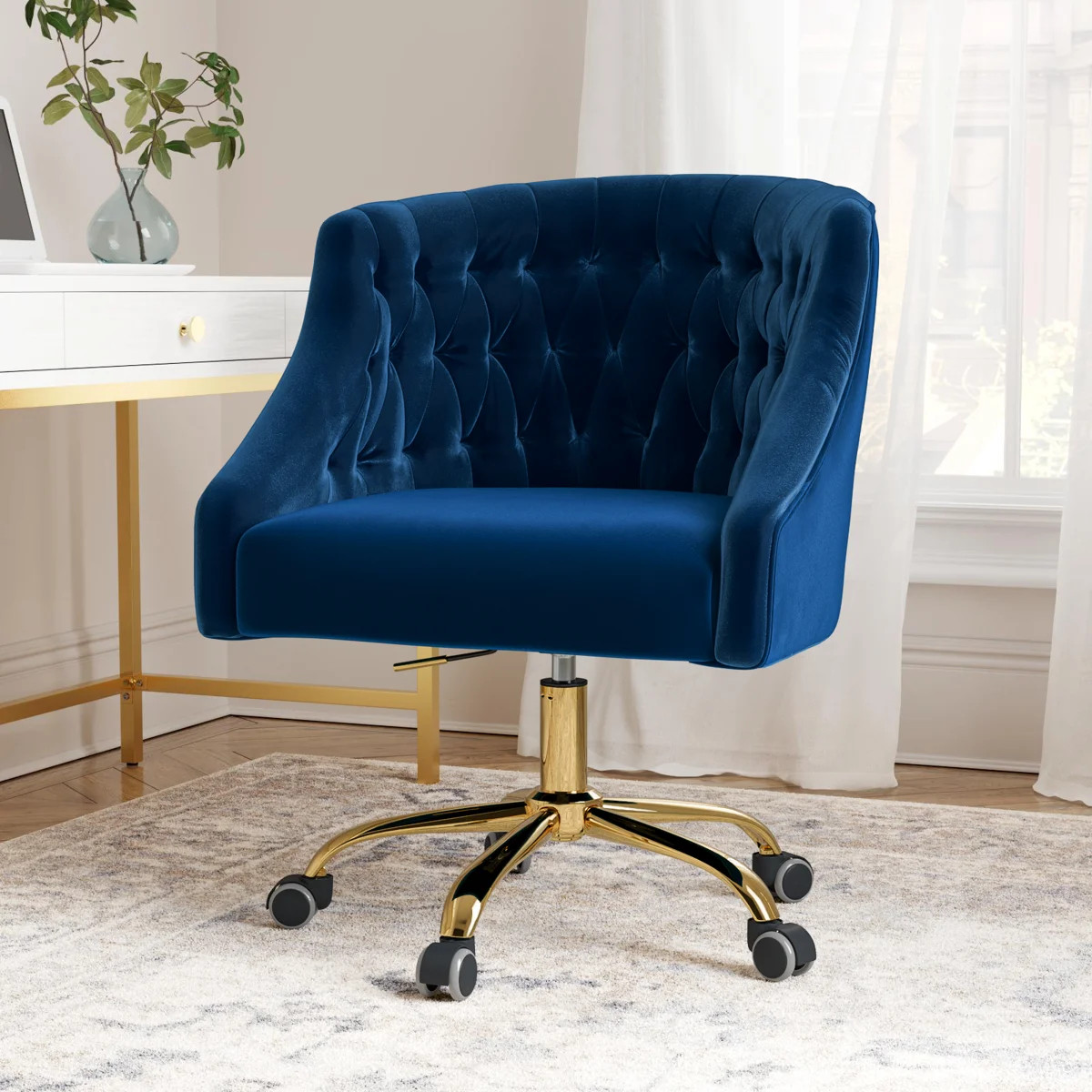 Doreen Velvet Hand-Curated Task Chair | Wayfair North America