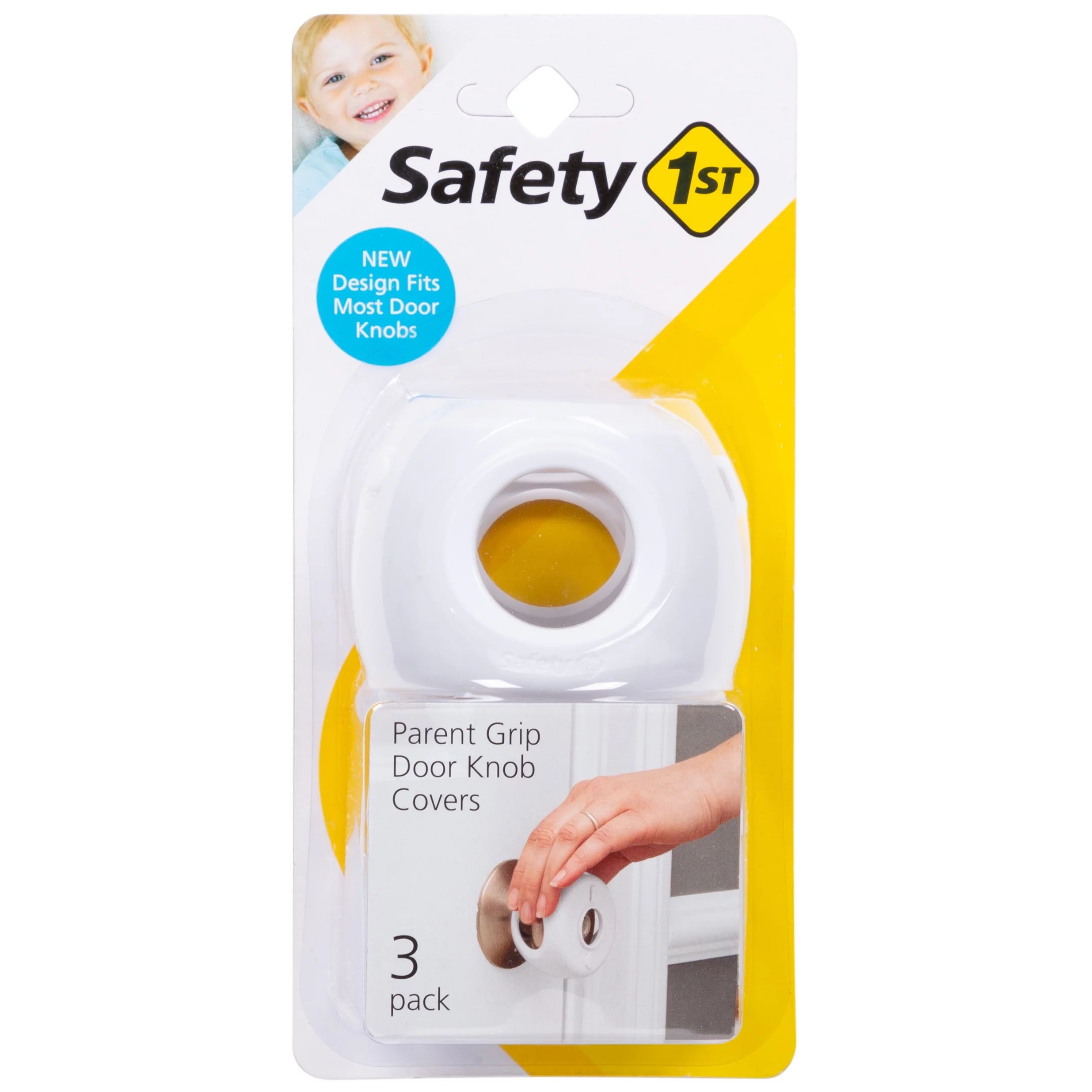 Safety 1st Parent Grip Door Knob Safety Lock Covers, White, 3 Pack | Walmart (US)