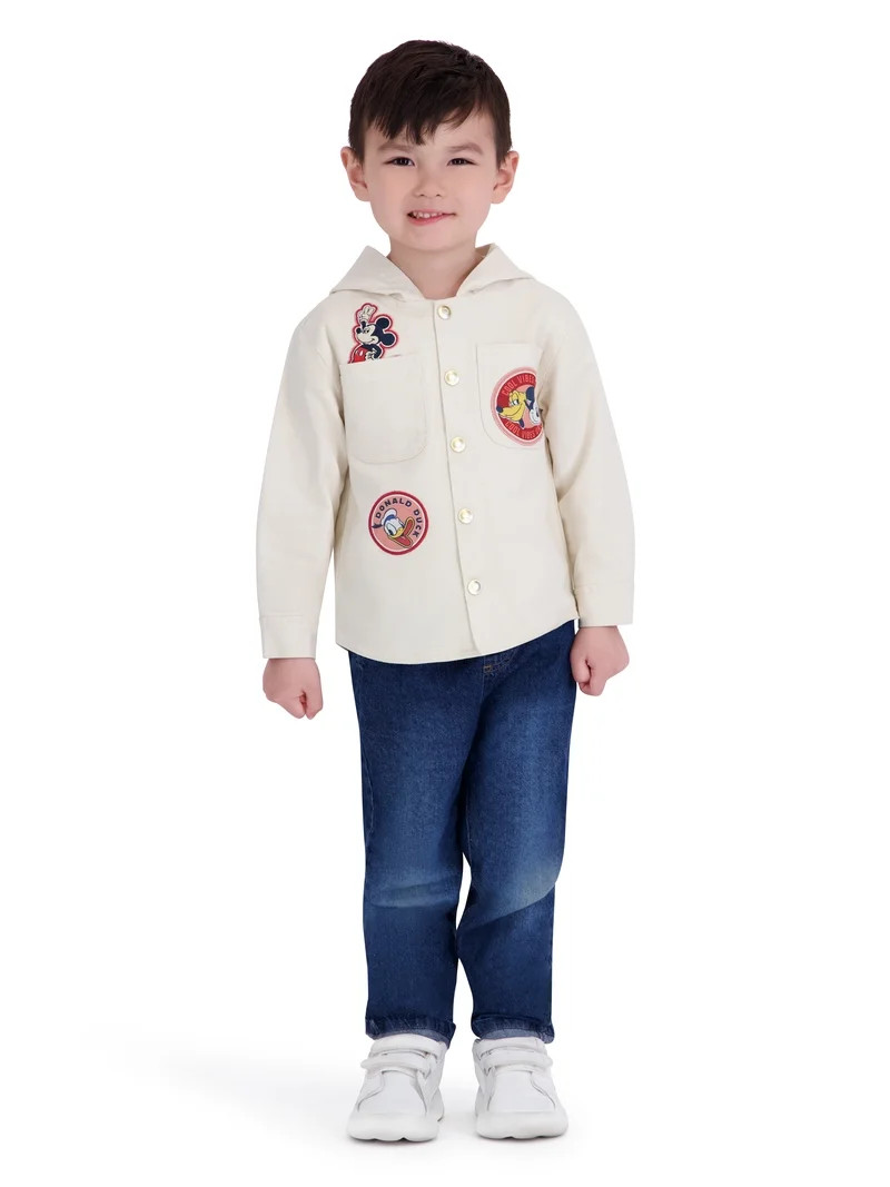 Mickey and Friends Toddler Boy Twill Shacket, Sizes 12M-5T | Walmart (US)