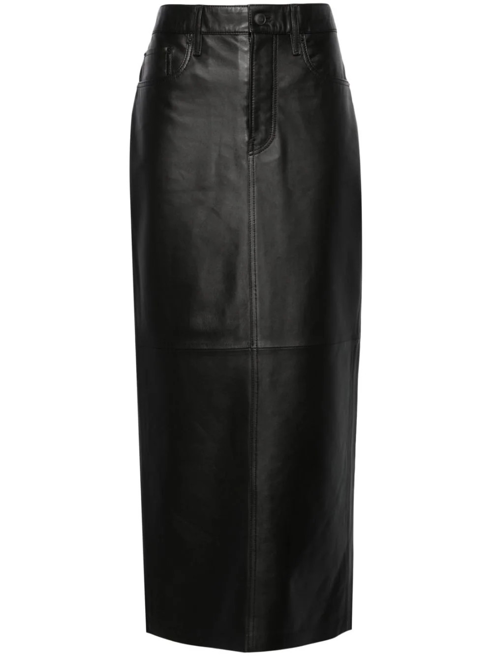 WARDROBE.NYC leather maxi column skirt - Black | Farfetch Global