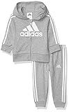 adidas Baby Boys' Li'l Sport Zip Front Hoodie & Sweatpants Clothing Set, Grey Heather, 12 Months | Amazon (US)