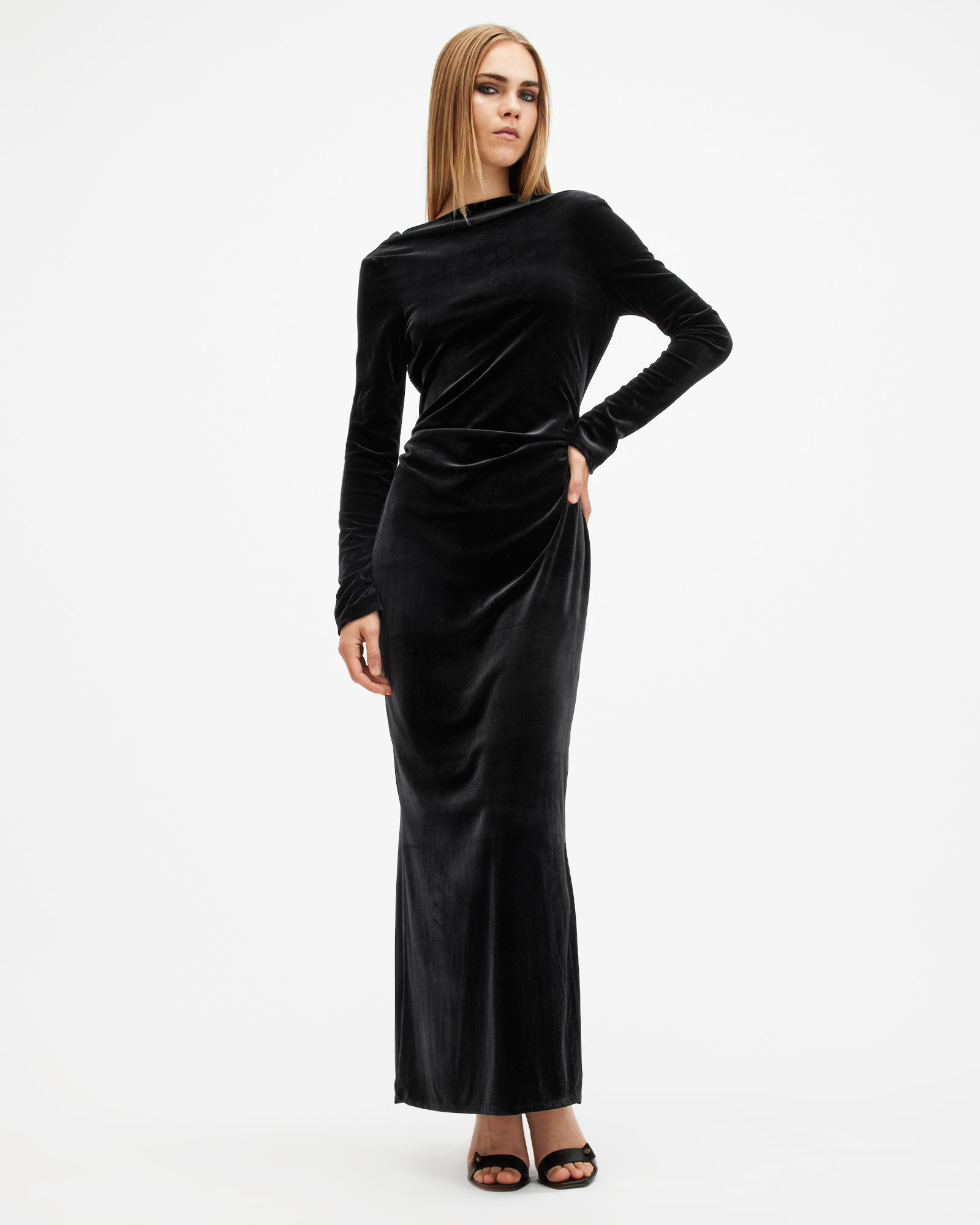 Amoret Velvet Maxi Dress | AllSaints UK