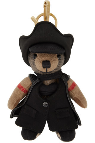 베이지 & 블랙 토마스 베어 키링 | SSENSE