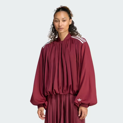 SATIN PLEATED TRACK TOP | adidas (US)