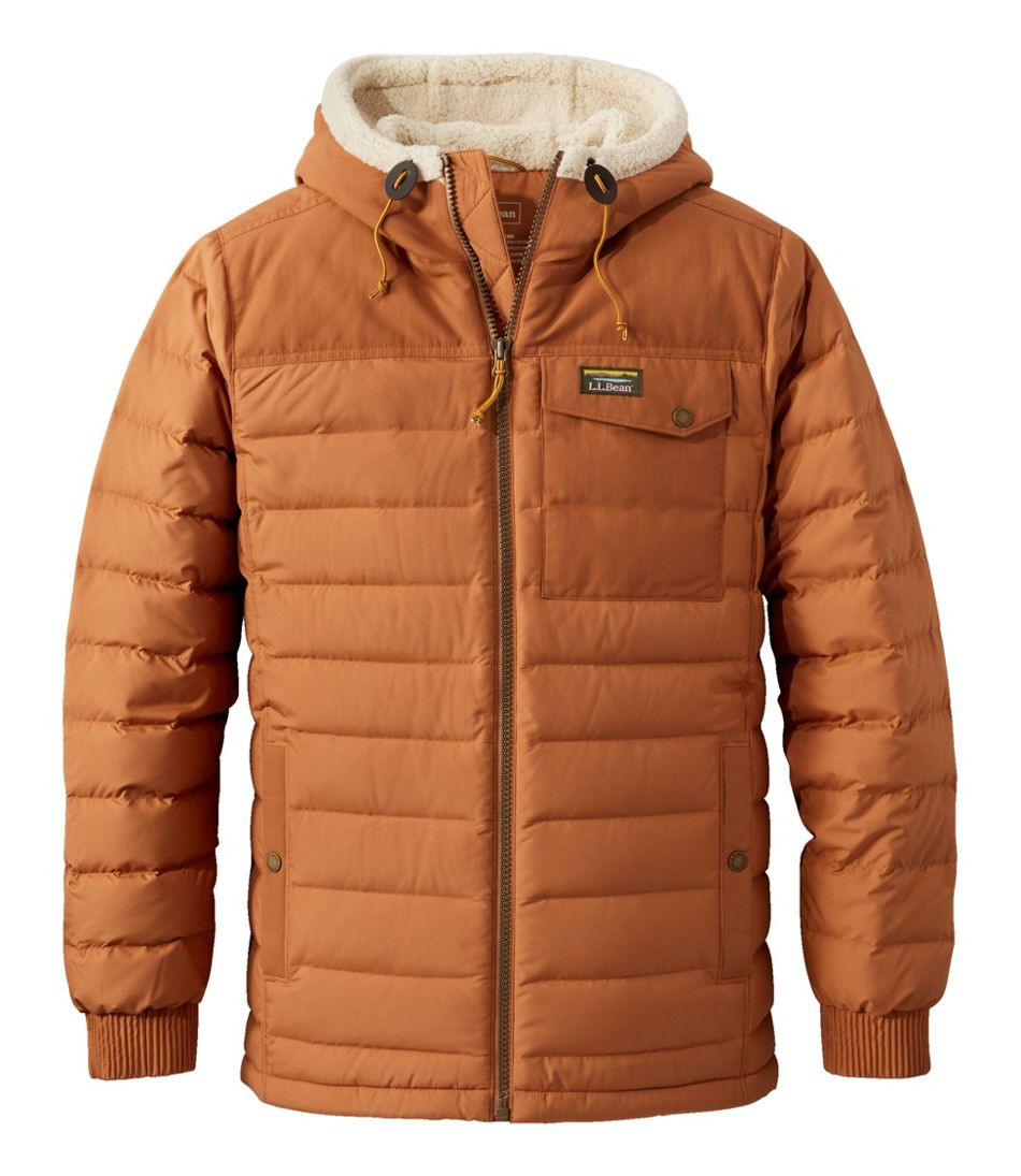 Men's Mountain Classic Down Hooded Jacket, Sherpa-Lined | L.L. Bean