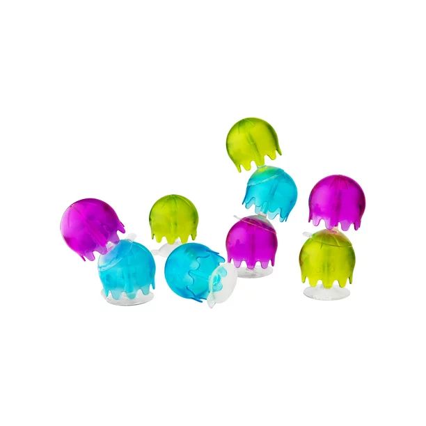 Boon Jellies Building Bath Toy Set, Colorful Learning Bath Toys Suction to Wall, 9 Pack | Walmart (US)