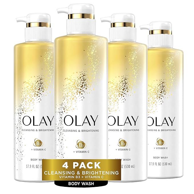 Olay Body Wash with Vitamin C and Vitamin B3, Cleansing & Brightening, 17.9 Fl Oz (Pack of 4) | Amazon (US)