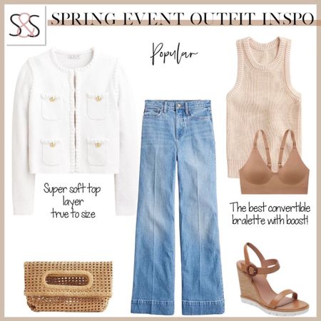 J crew lady jacket with neutral cotton tank and wide leg jeans for the office or summer outings

#LTKworkwear #LTKSeasonal #LTKstyletip