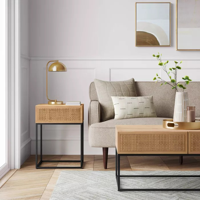 Belmar Woven End Table with Drawer Natural - Project 62™ | Target