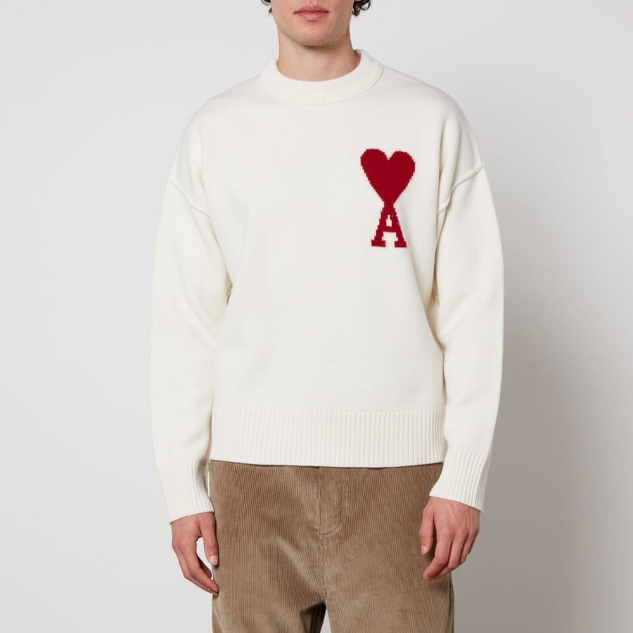 AMI De Coeur Logo-Intarsia Wool Sweatshirt | Coggles (Global)