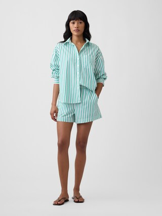 Relaxed Pull-On Poplin Shorts | Gap Factory