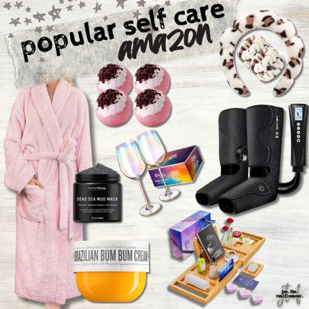 Amazon popular self care, bath bombs, makeup headband, bathrobe, mud mask, bum bum cream, bath tray, wine glasses, recovery 

#LTKbeauty #LTKSeasonal #LTKfindsunder100