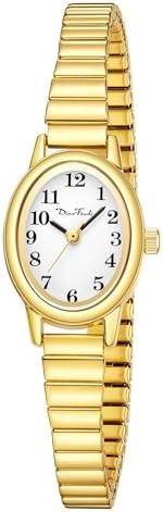 Diaofendi 3 Sizes (S/M/L) Small Gold Watches for Women - Fit 5"-8" Expansion Band, Valentine's Da... | Amazon (US)