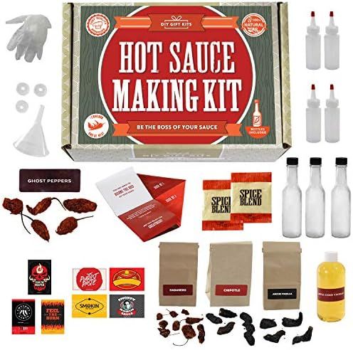 DIY Gift Kits Hot Sauce Making Kit Deluxe Edition, Gourmet Spicy Gift Set For Men, Featuring 5th ... | Amazon (US)