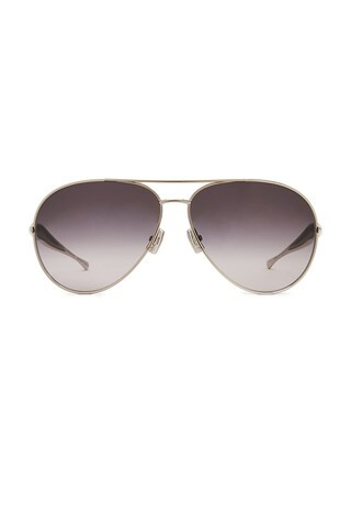 Bottega Veneta Sardine Sunglasses in Silver & Grey from Revolve.com | Revolve Clothing (Global)