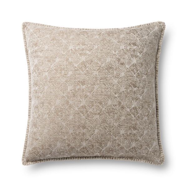 Beige 22In. x 22In. Pillow Cover with Poly Fill | Bellacor