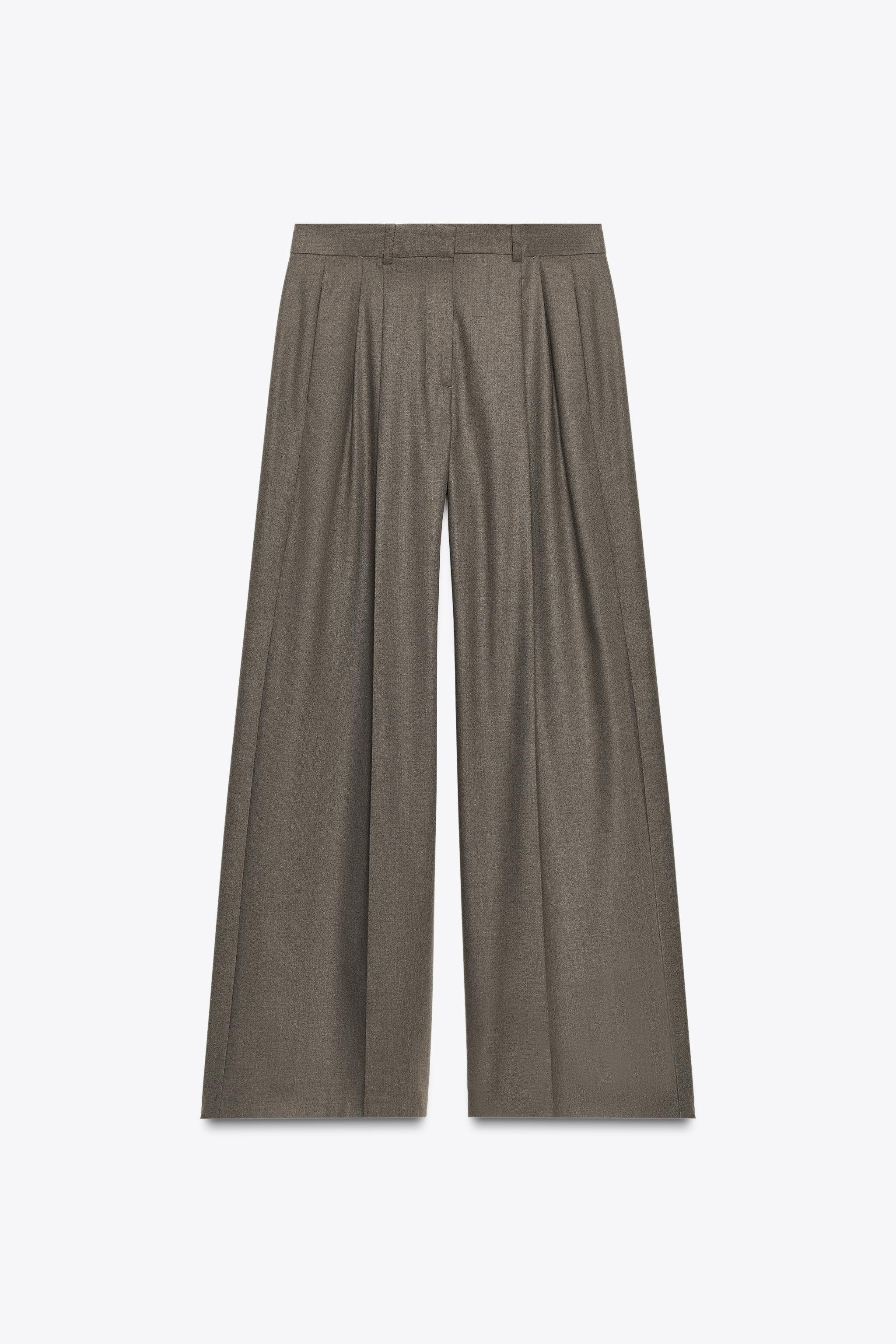 WIDE LEG PLEATED PANTS ZW COLLECTION | Zara US