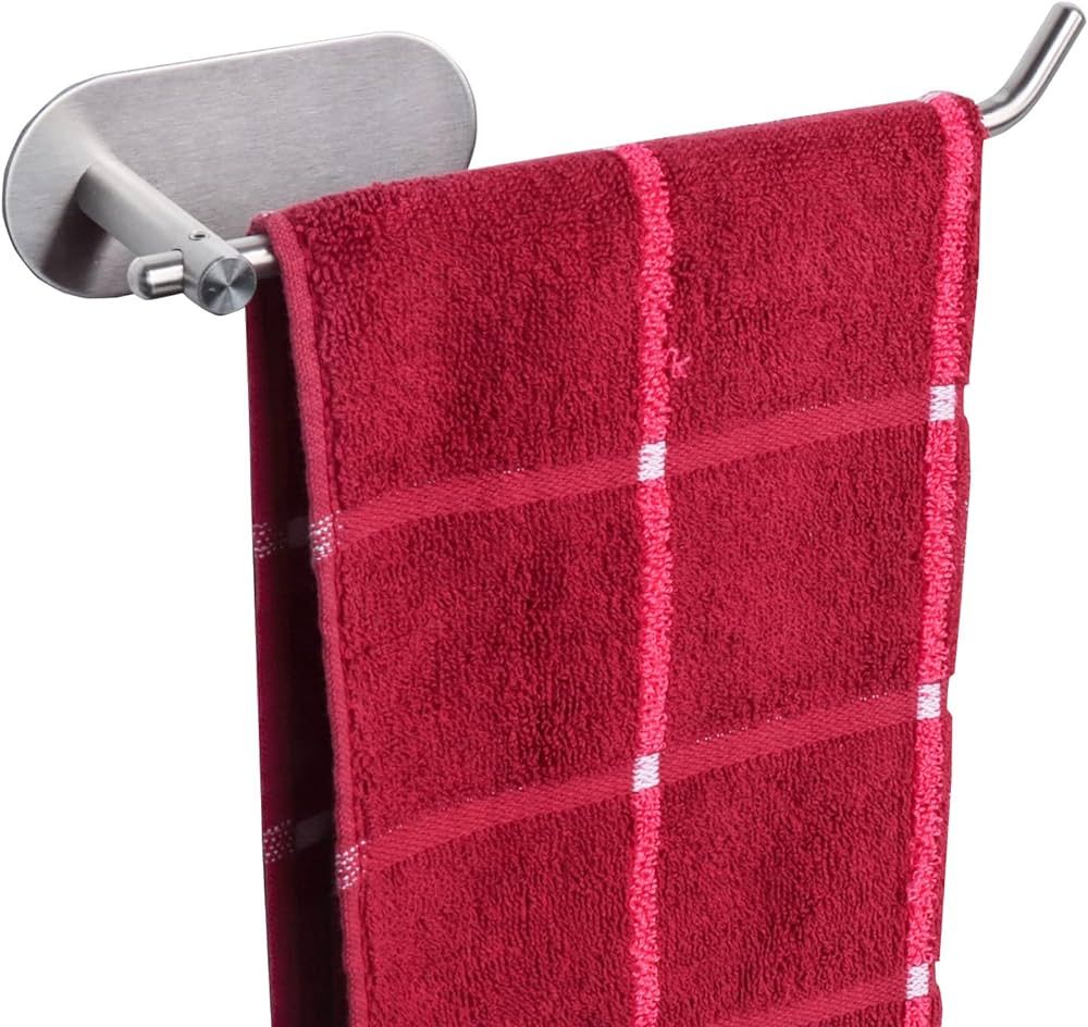 TocTen Hand Towel Holder/Towel Ring, No Drilling Stick on Wall Hand Towel Bar, SUS 304 Stainless ... | Amazon (US)