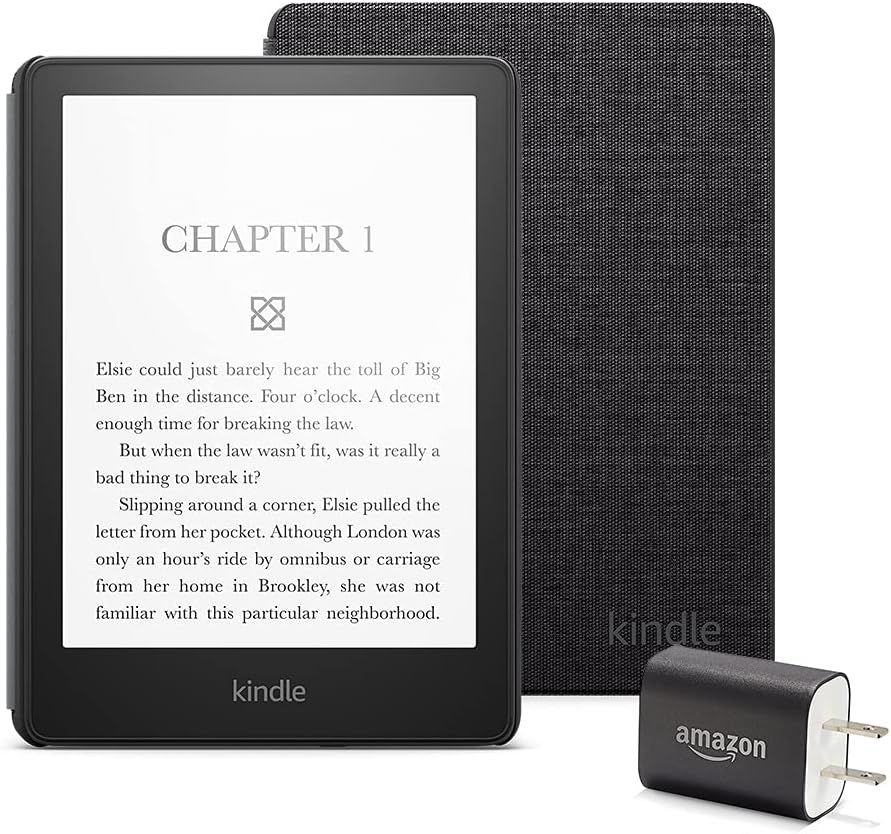 Kindle Paperwhite Essentials Bundle including Kindle Paperwhite - Wifi, Without Ads, Amazon Fabri... | Amazon (US)