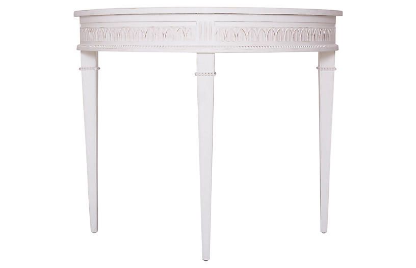 Lily Demilune, Antiqued White | One Kings Lane