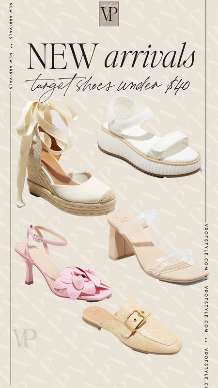 New target spring shoe finds. Pink floral steappy sandal heel. The clear strap block heel mule that goes with everything ankle wrap espadrilles casual small wedge sporty sandal 

#LTKshoecrush #LTKfindsunder50 #LTKstyletip