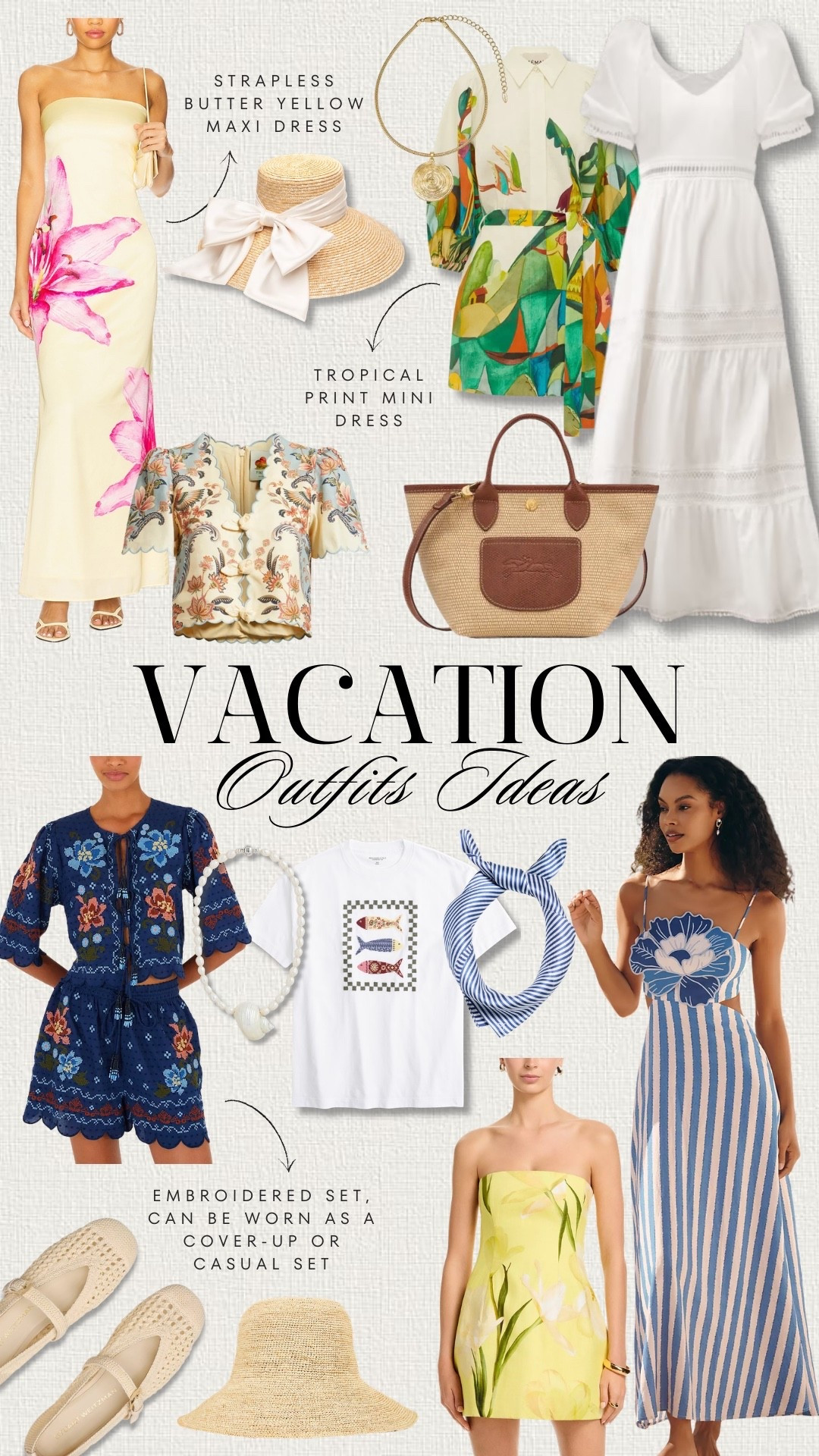 Vacation Outfit Ideas - tropical prints, colorful, cover ups, dresses, sets , t-shirts, amd accessories 

#LTKSeasonal #LTKootd #LTKU