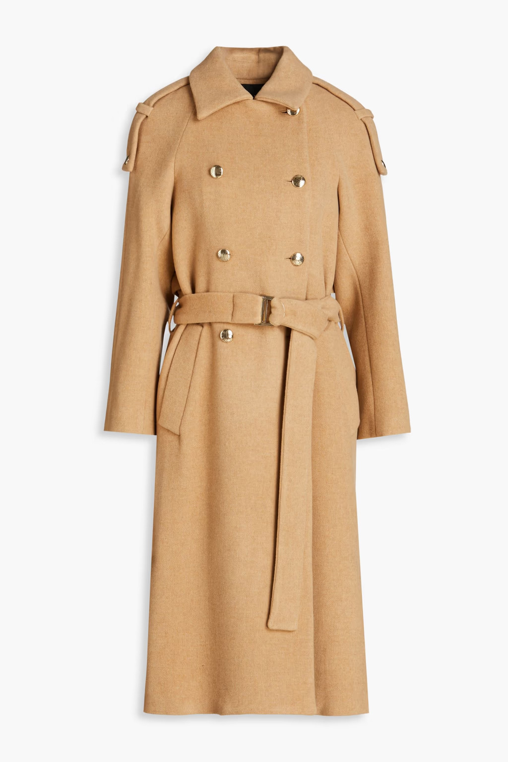 Double-breasted wool-blend felt coat | The Outnet (APAC)