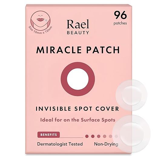 Rael Pimple Patches, Miracle Invisible Spot Cover - Hydrocolloid Acne Patch for Face, Blemishes, ... | Amazon (US)