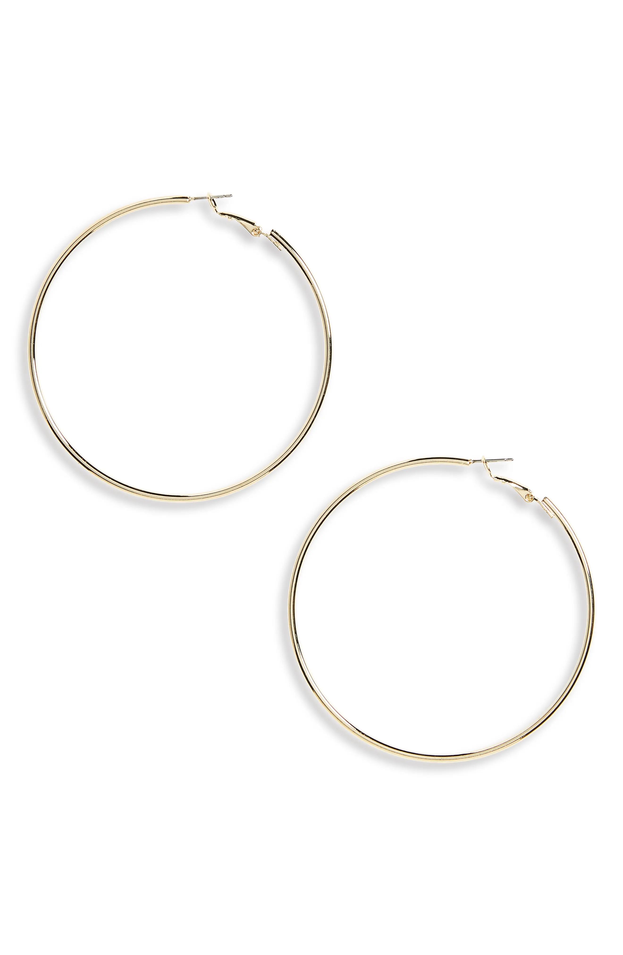Women's Panacea Gold Hoop Earrings | Nordstrom