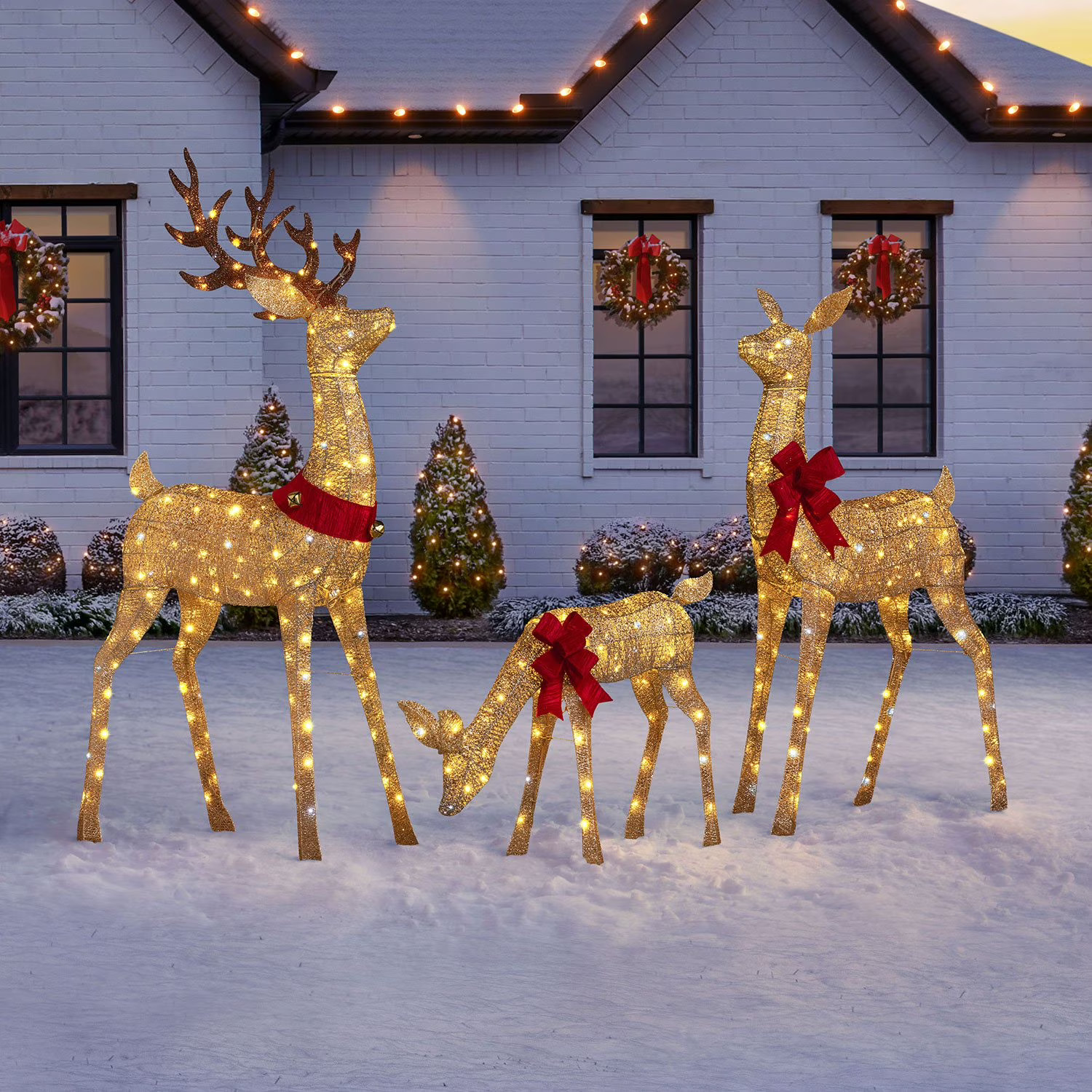 Member's Mark Pre-Lit Animated Deer Family, Set of 3 | Sam's Club