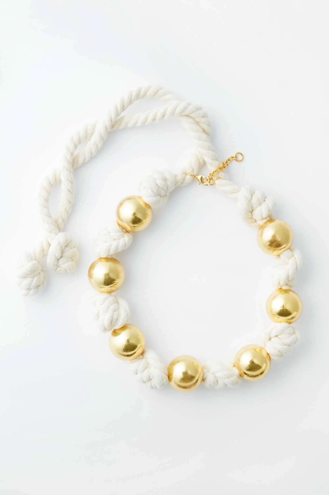 Gold and White Tilly Rope Necklace | Tuckernuck (US)