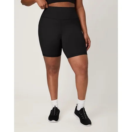 Hanes Moves Women's Bike Shorts with Internal Pocket, 7.25" Black S | Walmart (US)
