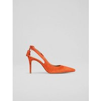 Cary Orange Suede Tassel Slingback Courts, Orange | L.K. Bennett (UK)