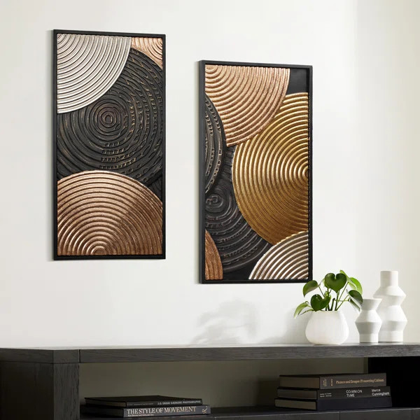 Modern Abstract Wall Art on Metal | Wayfair North America