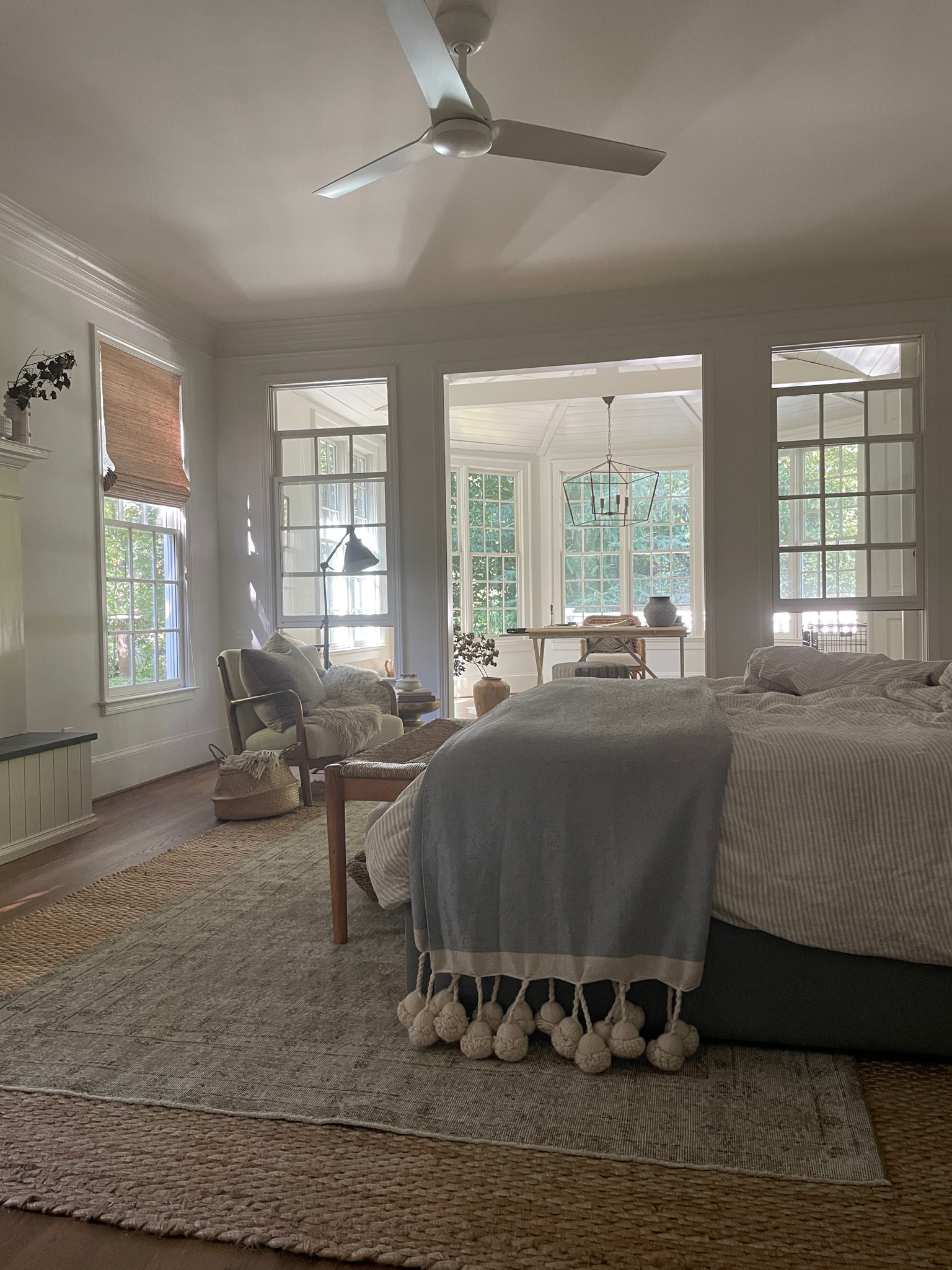 Neutral bedroom, primary bedroom, layered rugs 

#LTKhome #LTKunder50 #LTKunder100