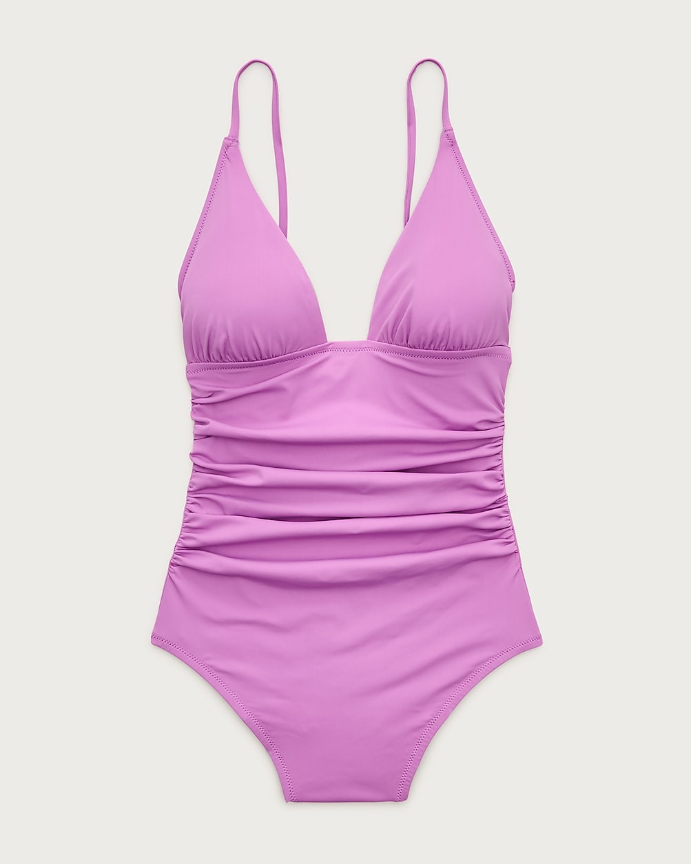 Ruched V-neck one-piece | J. Crew US